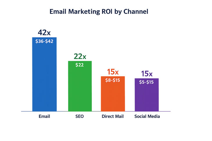 2026 Real Estate Email Marketing Benchmarks - ROI by Channel / Blastrow